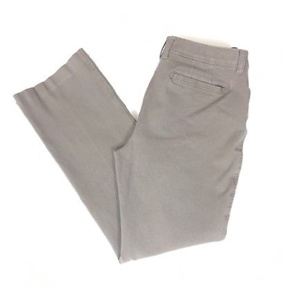 Chico's Taupe Cropped Cotton Blend Pants Size 1 M - Picture 1 of 4